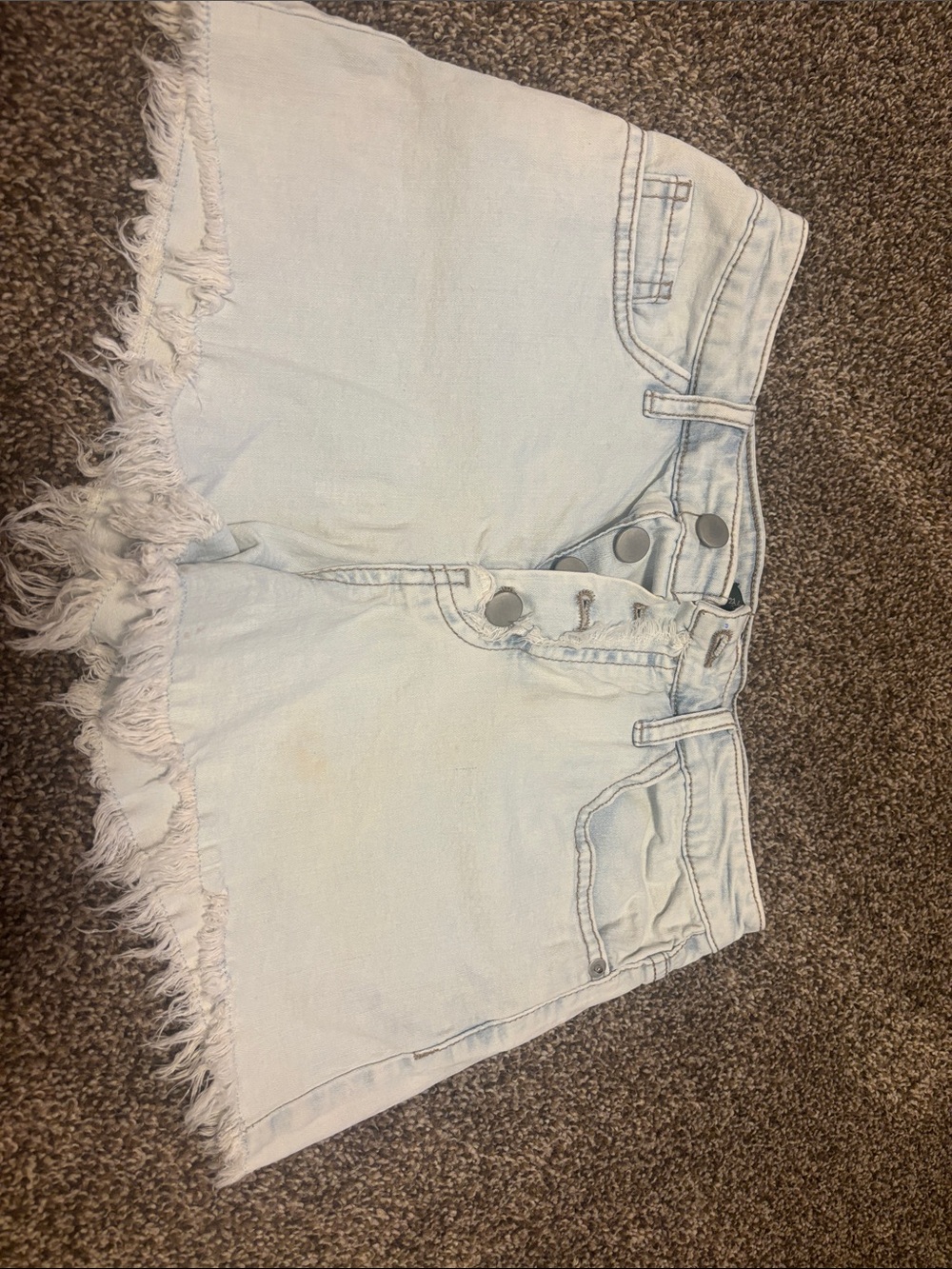 Target Light Blue Frayed Hem Denim Shorts